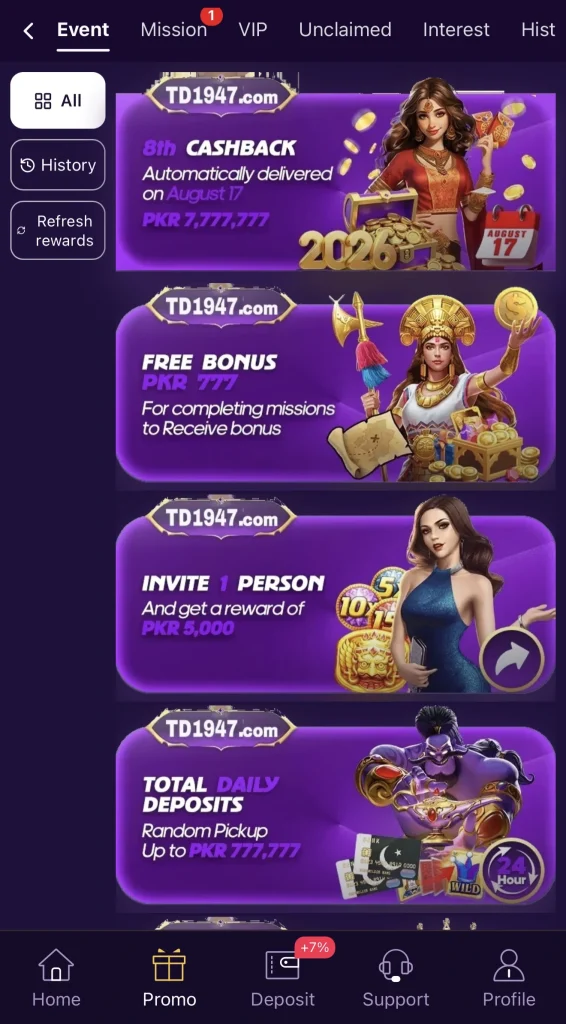 TD1947 Bonuses